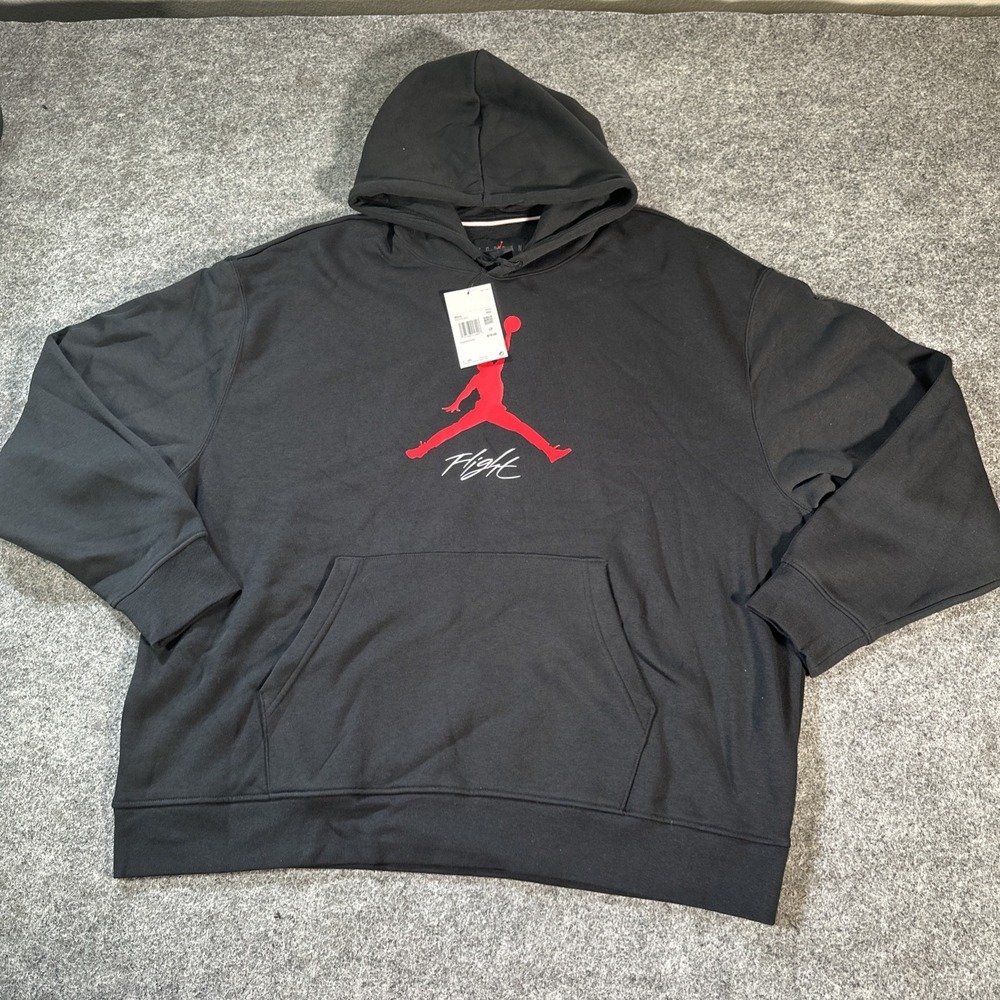 Air Jordan Essentials Baseline Fleece Hoodie Mens Size XXL Black FD7545-013 New